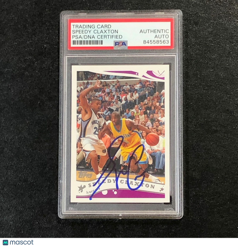2005-06 Topps #124 SPEEDY CLAXTON Signed Card Auto PSA Slabbed Hornets