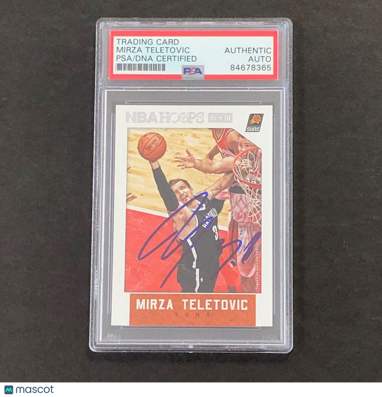 2015-16 NBA Hoops #36 Mirza Teletovic Signed Card PSA Slabbed Suns