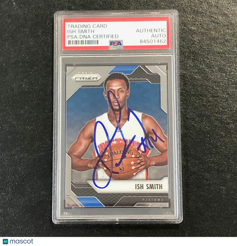 2016-17 Panini Prizm  #207 Ish Smith Signed Card AUTO PSA Slabbed Pistons