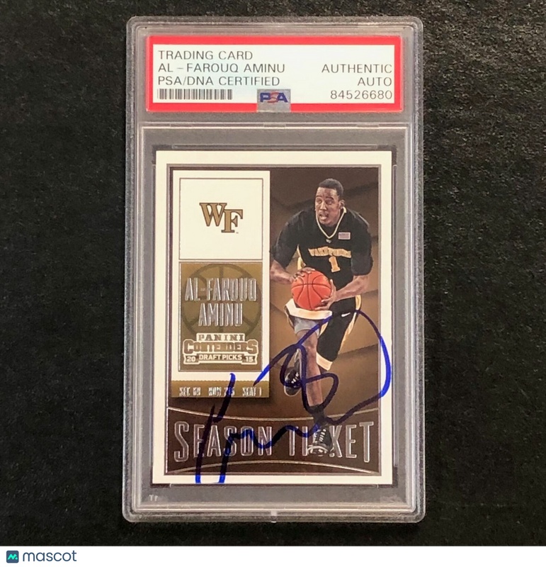 2015-16 Contenders Draft Picks #4 Al-Farouq Aminu Signed Card AUTO PSA Slabbed W