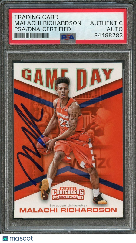 2016-17 Contenders Draft Picks Game Day #20 Malachi Richardson Signed Card AUTO