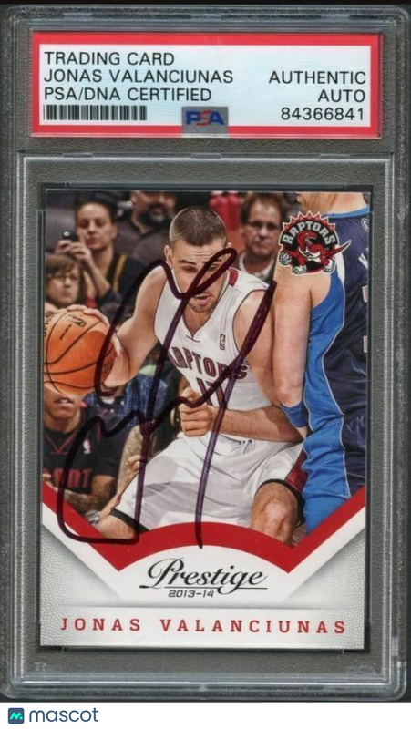 2013-14 Panini Prestige #50 Jonas Valanciunas Signed Card AUTO PSA Slabbed