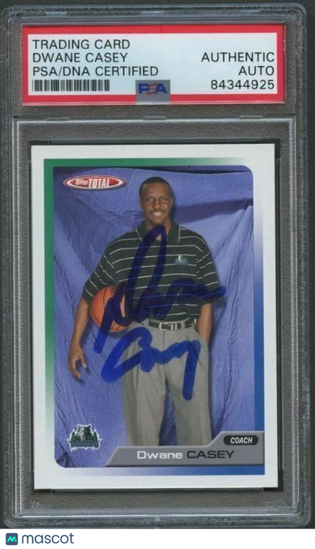 2005-06 Topps Total #393 Dwane Casey Signed Card Auto PSA Slabbed