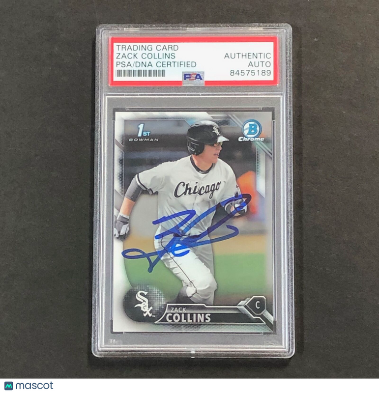 2016 Bowman Draft Chrome #BDC-40 Zack Collins Signed Card PSA Slabbed Auto White