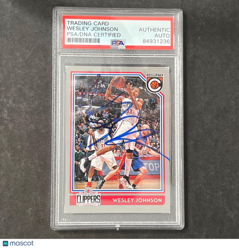 2016-17 Panini Complete #72 Wesley Johnson Signed Card Autographed AUTO PSA Slab