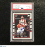 2017-18 Donruss Optic #124 Evan Turner Signed Card AUTO PSA Slabbed Trailblazers