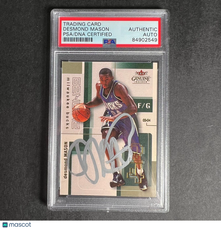 2003-04 Fleer Insider #24 Desmond Mason Signed Card Auto PSA Slabbed Bucks
