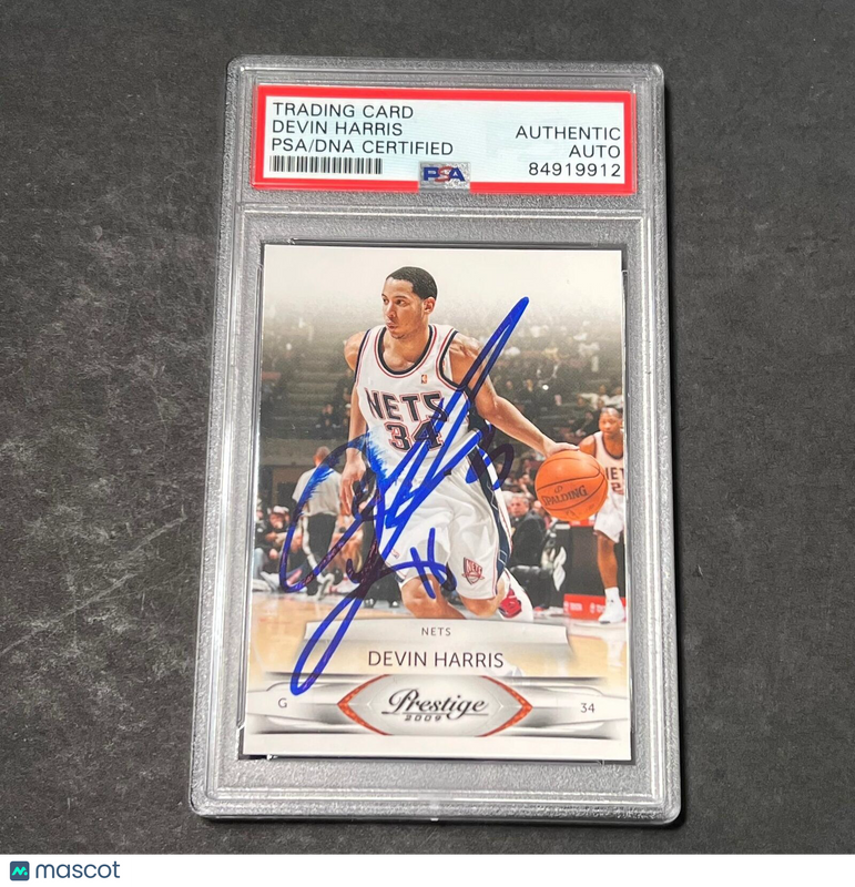 2009-10 Panini Prestige #62  Devin Harris Signed Card AUTO PSA Slabbed Nets