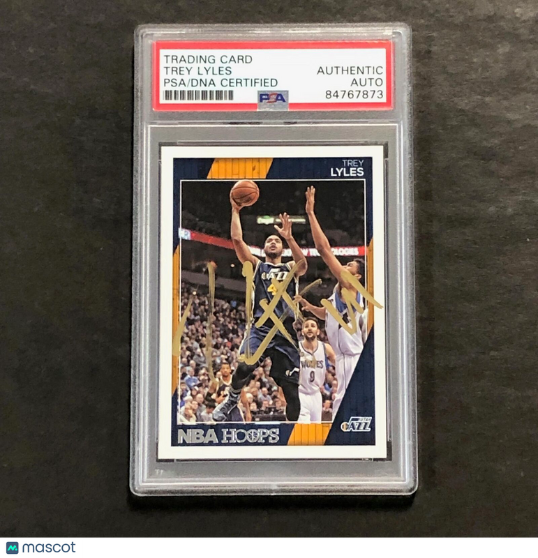2016-17 NBA Hoops #160 Trey Lyles Signed AUTO PSA Slabbed Jazz