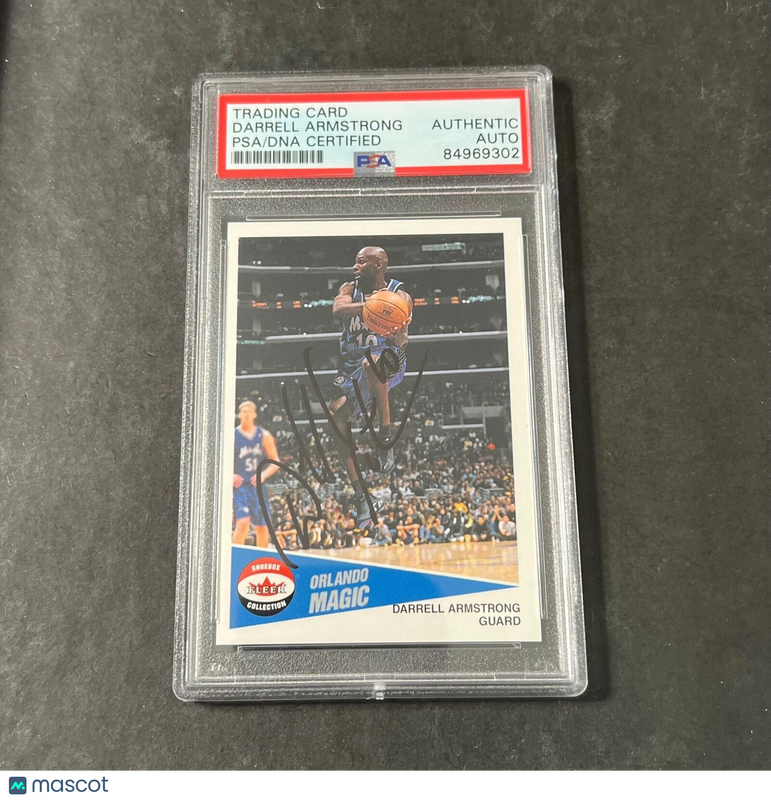 2001-02 Fleer Shoebox Collection #138 Darrell Armstrong Signed Card AUTO PSA Sla