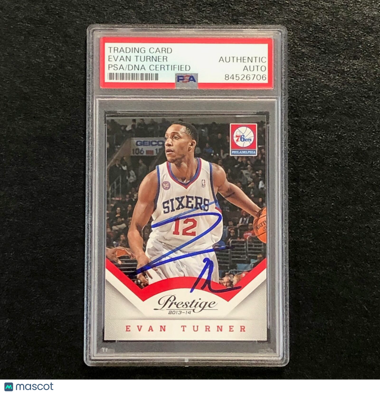 2013-14 Panini Prestige #11 Evan Turner Signed Card AUTO PSA Slabbed 76ers