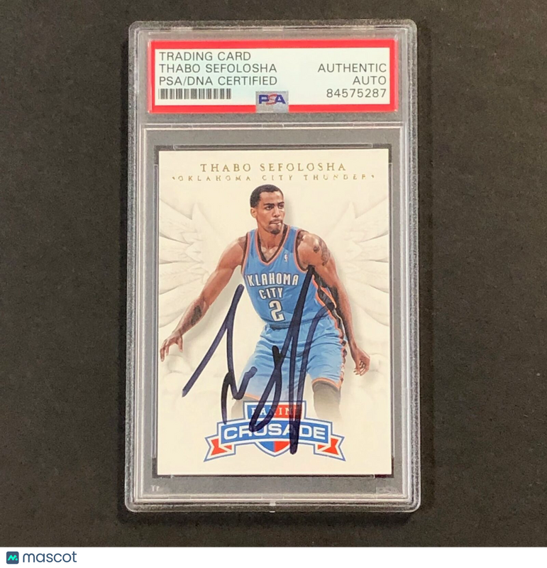2012-13 Panini Crusade #32 Thabo Sefolosha Signed Card Auto PSA/DNA Slabbed Thun