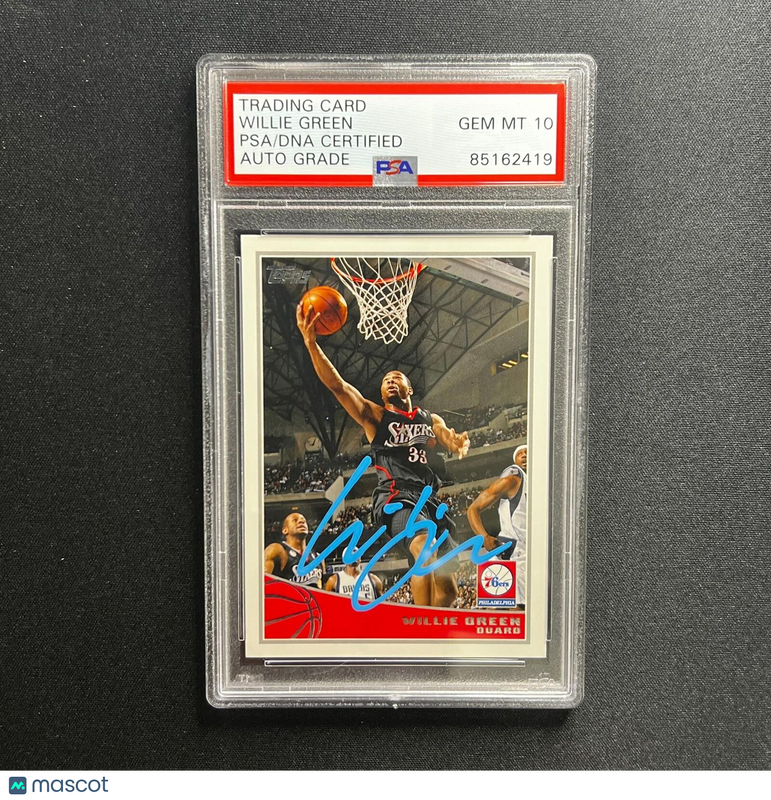 2009-10 Topps Basketball #232 Willie Green Signed Card AUTO 10 PSA Slabbed 76ers