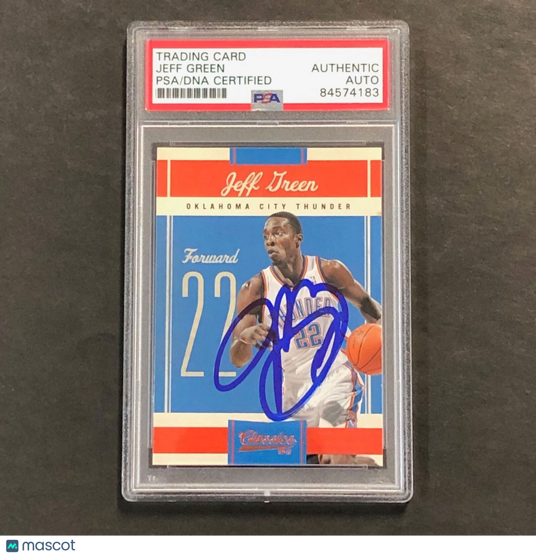 2010-11 Classics Basketball #34 Jeff Green Signed Card AUTO PSA/DNA Slabbed Thun