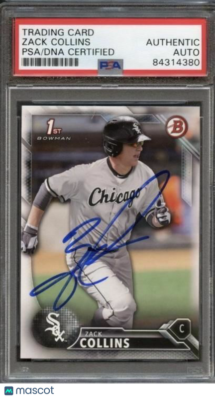 2016 Bowman Draft BD-40 Zack Collins Signed Card PSA Slabbed Auto