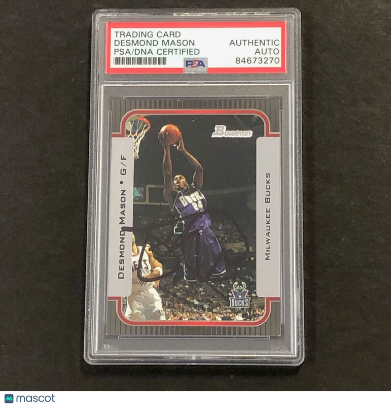2003-04 Bowman Rookies and Stars #14 Desmond Mason Signed Card Auto PSA/DNA Slab