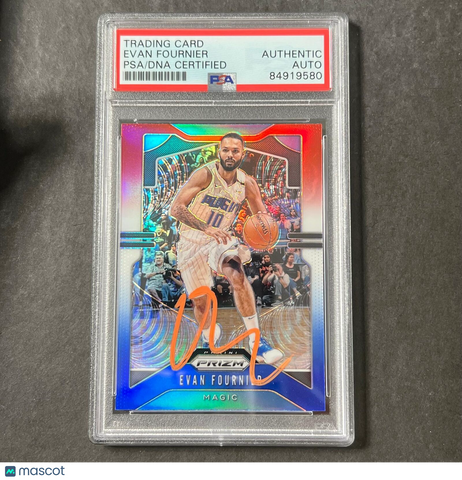 2019-20 Panini Prizm #192 Evan Fournier Signed Card AUTO PSA Slabbed Magic