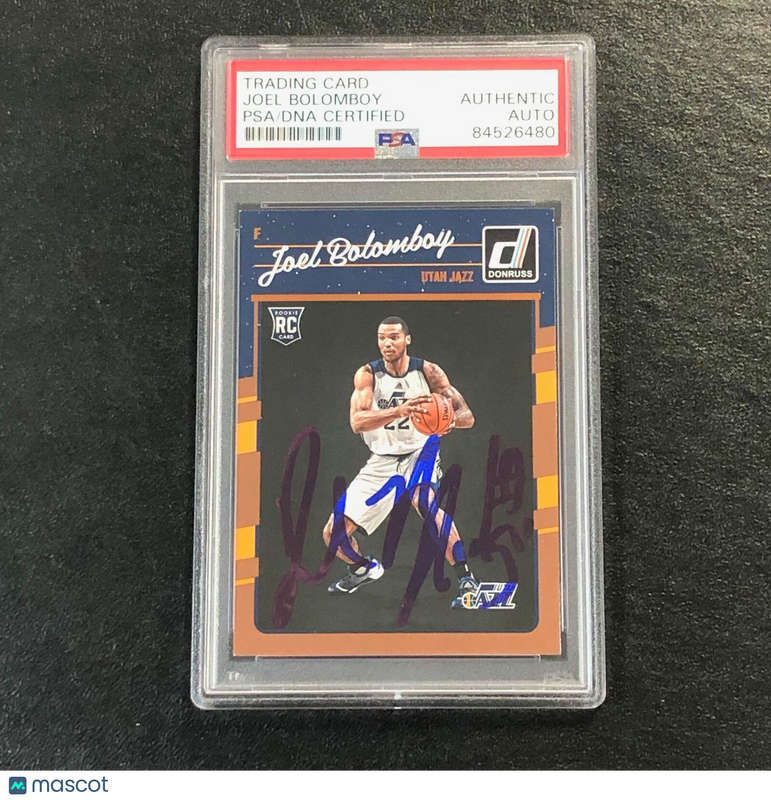2016-17 Donruss #191 Joel Bolomboy Signed AUTO PSA Slabbed RC Jazz
