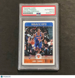 2017-18 Panini NBA Hoops #106 Lance Thomas Signed Card AUTO PSA Slabbed Knicks