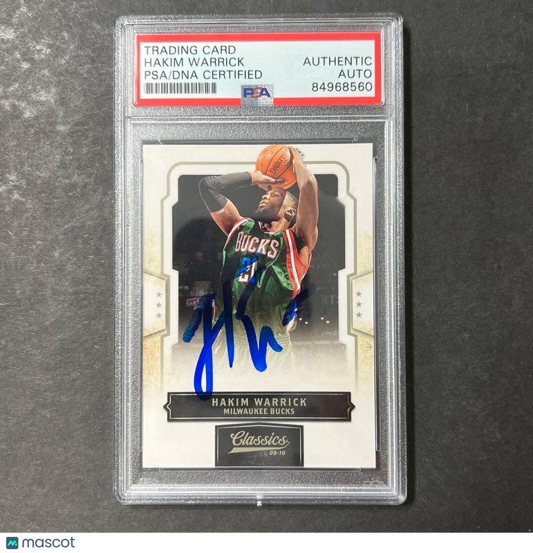 2009-10 Panini #50 Hakim Warrick Signed Card AUTO PSA Slabbed Bucks