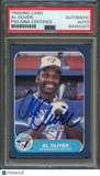 1986 Fleer #69 Al Oliver PSA/DNA Slabbed Autographed AUTO Blue Jays