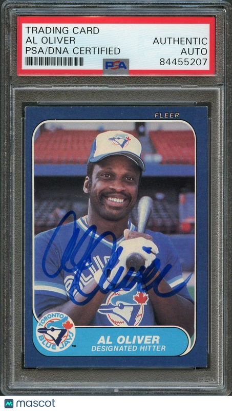 1986 Fleer #69 Al Oliver PSA/DNA Slabbed Autographed AUTO Blue Jays