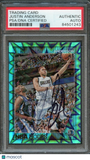 2016-17 NBA Hoops #81 Justin Anderson Signed Card AUTO PSA Slabbed Mavericks