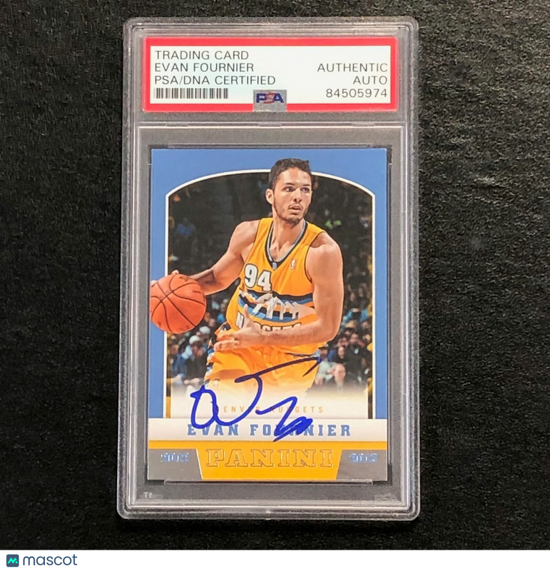 2012-13 Panini Basketball #253 Evan Fournier Signed Card AUTO PSA Slabbed Nugget