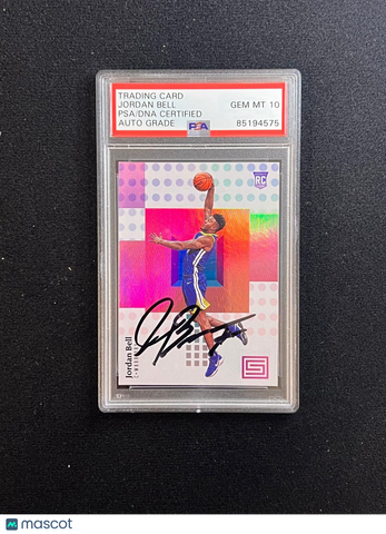 2017-18 NBA Status #288 Jordan Bell Signed Card AUTO 10 PSA Slabbed Warriors RC