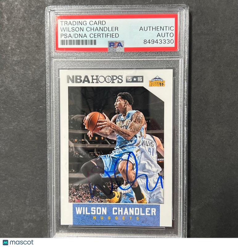 2015-16 NBA Hoops #240 Wilson Chandler Signed AUTO PSA Slabbed Nuggets