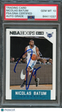 2015-16 NBA Hoops #96 Nicolas Batum Signed Card AUTO 10 PSA Slabbed Hornets