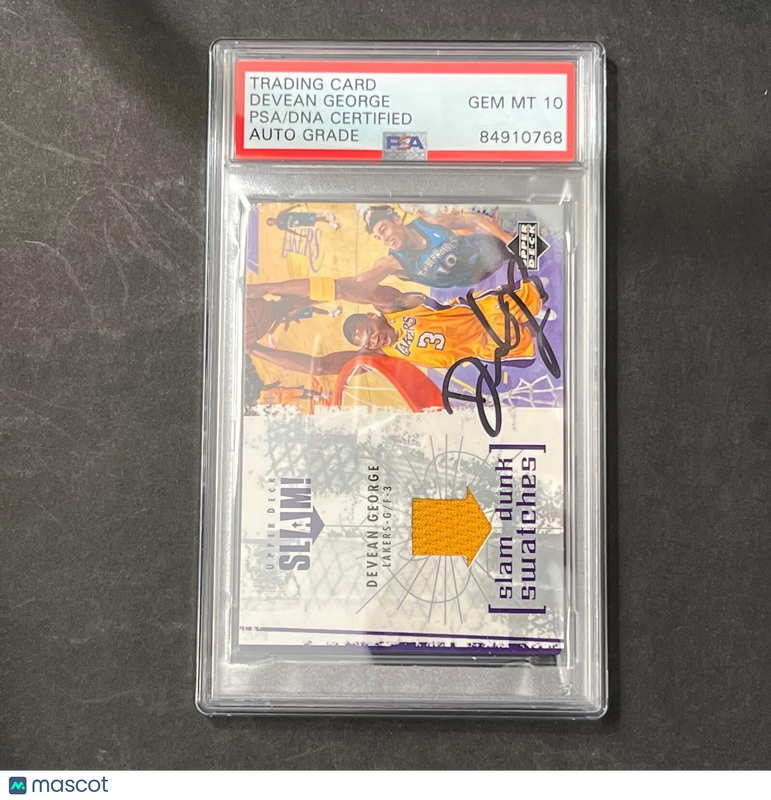 Upper Deck Slam #SL-DG Devean George Signed Card AUTO 10 PSA Slabbed Lakers