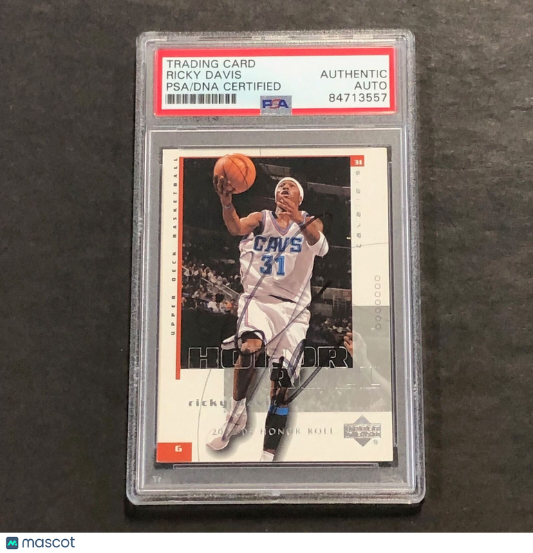 2002-03 Upper Deck Honor Roll #12 Ricky Davis Signed Card AUTO PSA Slabbed