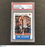 2015-16 NBA Hoops #243 Jose Calderon Signed Card AUTO PSA Slabbed Knicks