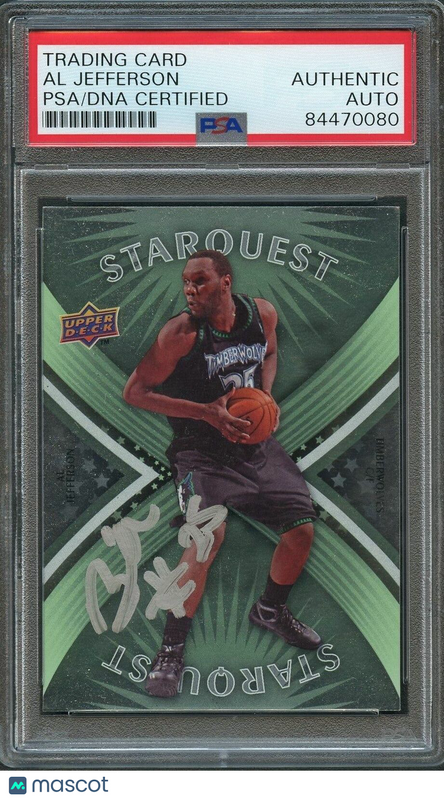 2008-09 Upper Deck STARQUEST #SQ-18 Al Jefferson Signed Card AUTO PSA Slabbed Ti