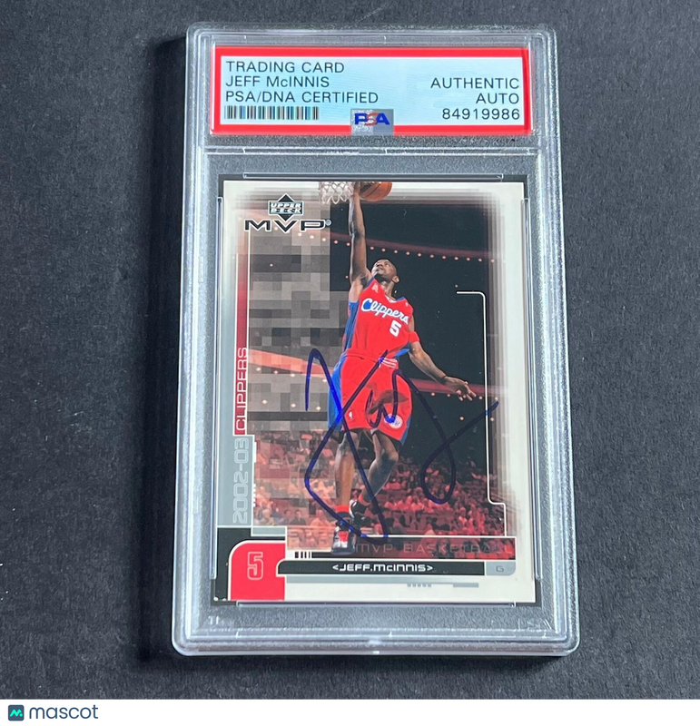 2002-03 Upper Deck MVP #77 Jeff McInnis Signed Card AUTO PSA Slabbed Clippers