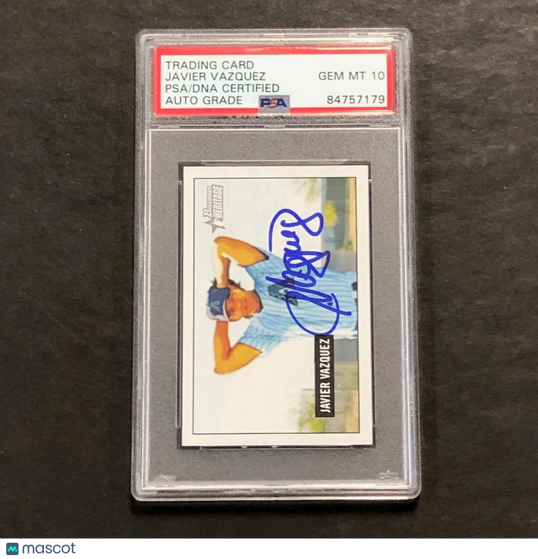 2005 Bowman Heritage #140 Javier Vasquez Signed Card PSA Slabbed Auto 10 Diamond