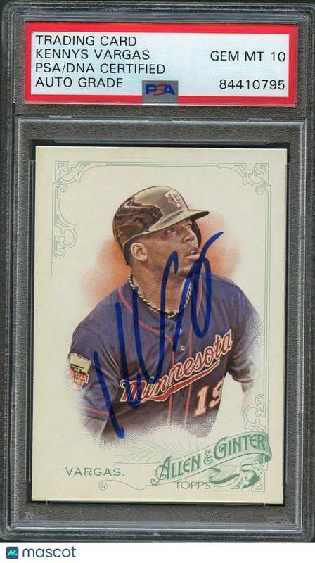 2015 Topps Allen and Ginter #189 Kennys Vargas Signed Card PSA Auto 10 Slabbed A