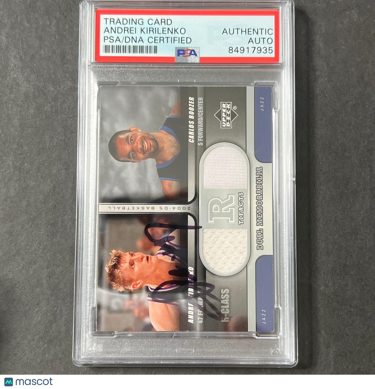 2004 Upper Deck #R2-KB Andrei Kirilenko Signed Card AUTO PSA Slabbed Jazz