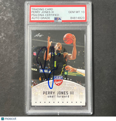2012 Leaf #PJ3 Perry Jones Signed Card AUTO 10 PSA Slabbed Thunder Baylor