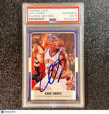 2007-08 Fleer #76 Eddy Curry Signed Card PSA Slabbed AUTO Knicks