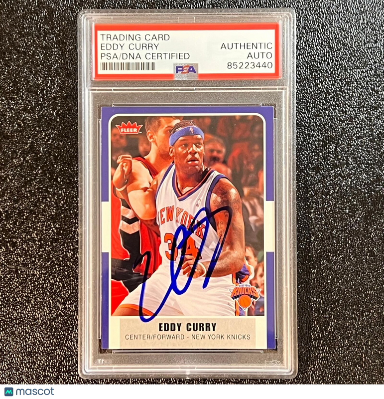 2007-08 Fleer #76 Eddy Curry Signed Card PSA Slabbed AUTO Knicks
