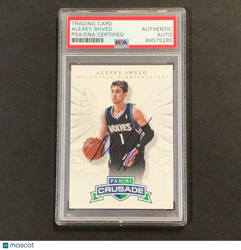 2012-13 Panini Crusade #86 Alexey Shved Signed Card AUTO PSA Slabbed Timberwolve
