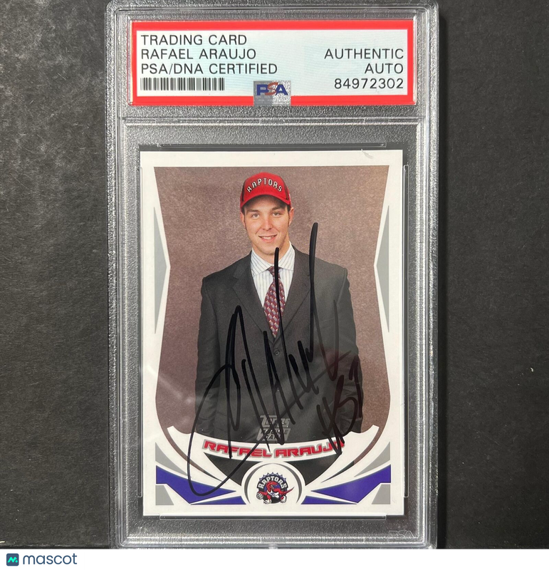 2004-05 Topps Basketball #228 Rafael Araujo Signed Card AUTO PSA Slabbed Raptors