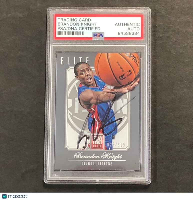 2012-13 Panini Elite #208 Brandon Knight Signed Card AUTO PSA Slabbed Pistons
