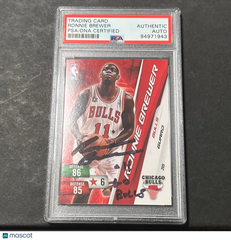 2011 Panini Adrenalyn Ronnie Brewer Signed Card AUTO PSA Slabbed Bulls