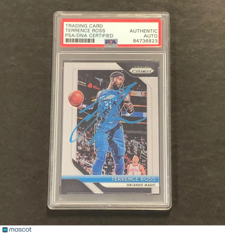 2018-19 Panini Prizm #149 Terrence Ross Signed Card AUTO PSA Slabbed Magic