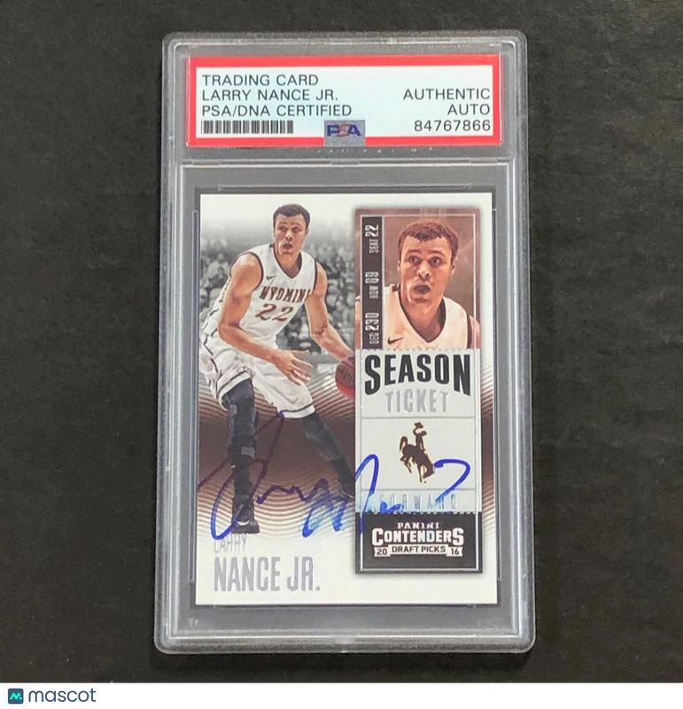 2015-16 Contenders Draft Picks #64 Larry Nance Jr. Signed Card AUTO PSA Slabbed