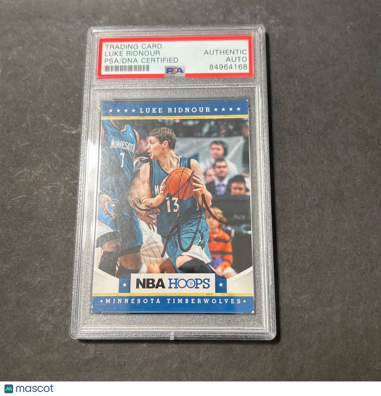 2012-13 NBA Hoops #117 Luke Ridnour Signed Card AUTO PSA Slabbed Timberwolves