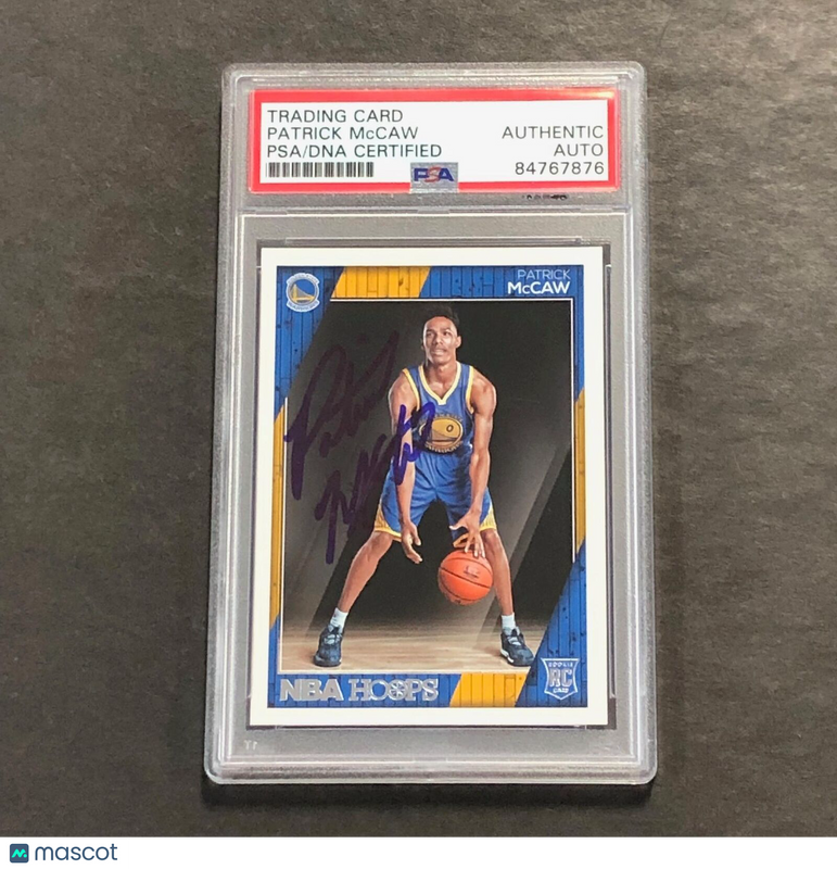 2016-17 NBA Hoops #293 Patrick McCaw Signed Card AUTO PSA Slabbed RC Warriors